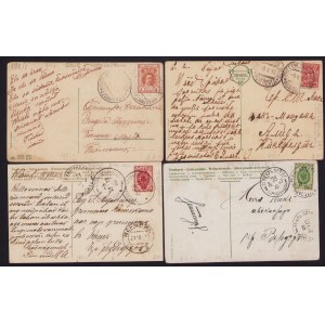 Estonia, Russia Group of Cancelled Postcards 1907-1916 (4)