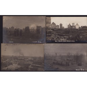 Estonia Group of postcards - Narva - Juhkendali linnaosa põleng ja häving before 1940 (4)