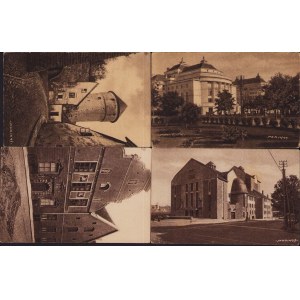 Estonia Group of postcards - Tallinn - Mustpeade maja, Kiekindekök, Saksa teater, Eesti teater Estonia before 1940 (4)