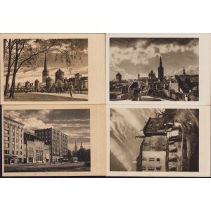 Estonia Group of postcards - Tallinn - Vaade Toompeale, Majad Toompea veerul, Tornide väljak, Vabadusväljak before 1940
