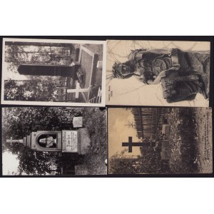 Estonia Group of postcards - Sculpture Linda, Fr.R. Kreutzwald, J.W. Jannsen & J. Liiv grave before 1940 (4)