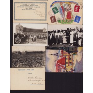 Group of Estonian Cancelled postcards - Tallinn Üldlaulupidu VI, IX, X, XI 1928-1938 (7)
