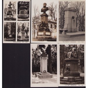 Estonia Group of postcards - Monuments - E. Berbmann, J. Kunder, K.E. Baer, B. de Tolly & 4 monuments in Tartu before 19
