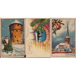 Estonia Group of postcards - Christmas before 1940 (3)