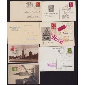 Estonia Group of postcards - Tallinn Filatelistide Päev I, IV, VI, VII 1934-1940 (7)