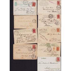 Estonia, Russia - Group of postcards & envelope 1887-1905 (9)