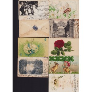 Estonia, Russia - Group of postcards & envelope 1887-1905 (9)