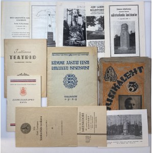 Estonia, Russia USSR - Group of literature about monuments, conference, independence, music, theatre, programs etc (17)