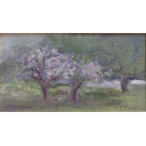 Jerzy Skrebec(1926-1995),Flowering apple trees,1983