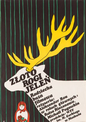 Golden-horned deer - designed by Romuald SOCHA (b. 1943), 1973
