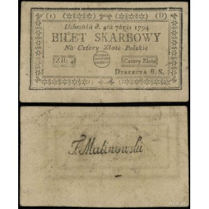 Poland, 4 Polish zlotys, 4.09.1794