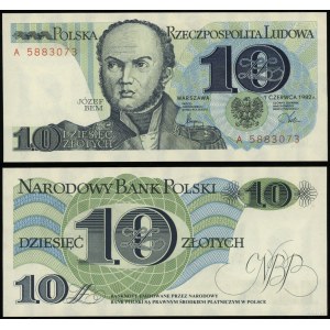 Poland, 10 zloty, 1.06.1982