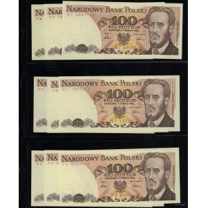 Polska, zestaw: 43 x 100 złotych, 1.06.1986