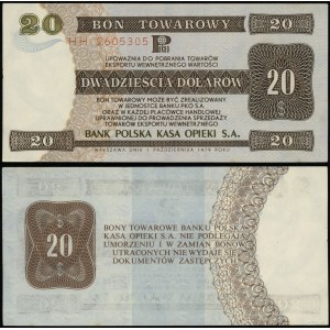 Polska, bon na 20 dolarów, 1.10.1979