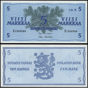 Finland, 5 marks, 1963