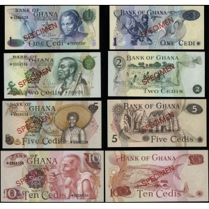 Ghana, zestaw 4 banknotów, 1976-1977