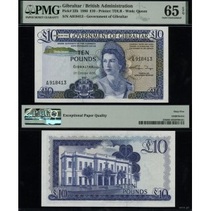 Gibraltar, 10 funtów, 21.10.1986