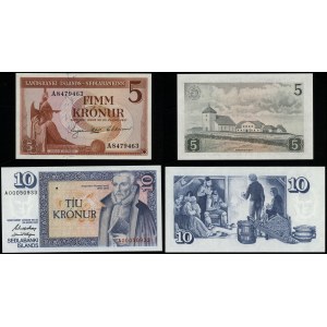 Islandia, zestaw 2 banknotów
