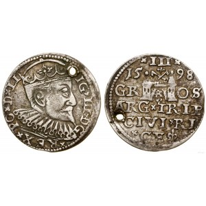 Polska, trojak, 1598, Ryga