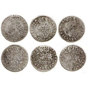 Polska, zestaw: 3 x szóstak, 1665-1668, Bydgoszcz