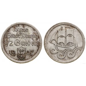 Polska, 1/2 guldena, 1927, Berlin