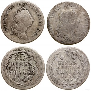 Germany, lot 2 x 1/3 thaler, 1775 E (Königsberg), 1778 B (Breslau)