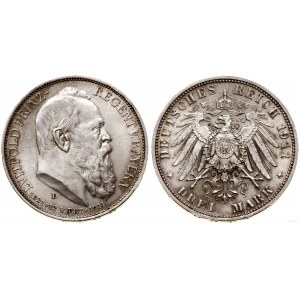 Niemcy, 3 marki, 1911 D, Monachium
