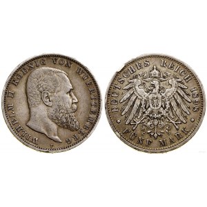 Niemcy, 5 marek, 1898 F, Stuttgart
