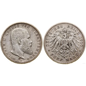 Germany, 5 marks, 1900 F, Stuttgart