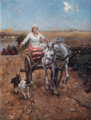 Alfred Wierusz-Kowalski (1849 Suwałki - 1915 Monachium), Wesoła jazda