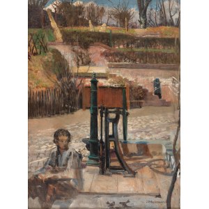 Jacek Malczewski (1854 Radom - 1929 Krakau), Am Brunnen (Vergifteter Brunnen), 1902.