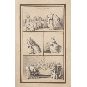 Daniel Chodowiecki (1726 Gdansk - 1801 Berlin), Four scenes, 1780.