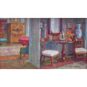 Zofia Albinowska-Minkiewiczowa (1886 Klagenfurt - 1971 Lviv), In the salon