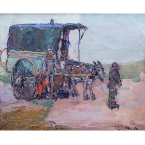 Włodzimierz Terlikowski (1873 Dorf bei Warschau - 1951 Paris), Mit dem Wagen, 1913.