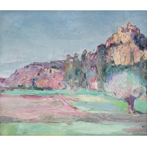 Włodzimierz Terlikowski (1873 Dorf bei Warschau - 1951 Paris), Landschaft aus Südfrankreich/Stillleben (doppelseitiges Gemälde), 1919.