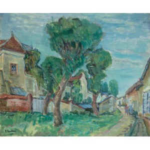 Henryk Epstein (1891 Lodz - 1944 Auschwitz), Straße in einem Dorf, um 1934.