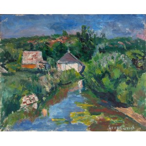 Nathan Grunsweigh (1883 Krakau - 1956 Paris), Landschaft mit dem Fluss La Drouette