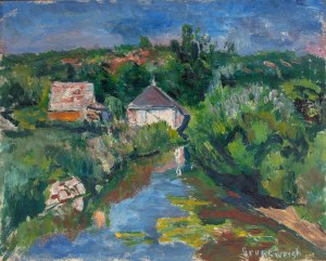 Nathan Grunsweigh (1883 Kraków - 1956 Paryż), Pejzaż z rzeką La Drouette