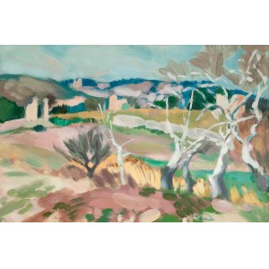 Wacław Zawadowski (1891 Skobiełka/Wołyń - 1982 Aix-en-Provence), Berglandschaft aus Südfrankreich