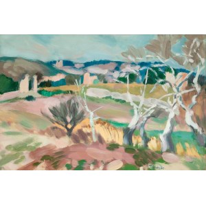 Wacław Zawadowski (1891 Skobiełka/Volyn - 1982 Aix-en-Provence), Mountain landscape from the south of France