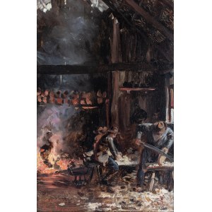 Pawel Merwart (1855 Marianówka - 1902 Saint-Pierre), In der hölzernen Werkstatt