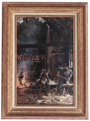 Paweł Merwart (1855 Marianówka - 1902 Saint-Pierre), W pracowni drewniaków