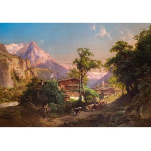 Anton Hansch (1813 Wien - 1876 Salzburg), Alpenidylle