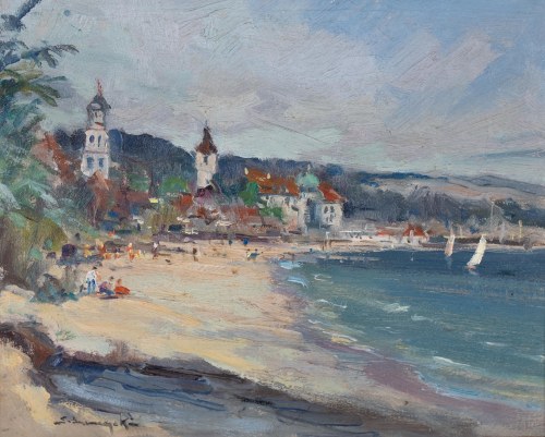 Eugeniusz Dzierzencki (1905 Warszawa - 1990 Sopot), Sopot - Brzeg morza