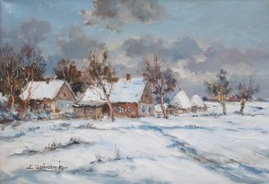 Eugeniusz Dzierzencki (1905 Warszawa - 1990 Sopot), Chaty w zimie