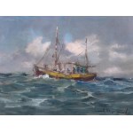 Eugeniusz Dzierzencki (1905 Warsaw - 1990 Sopot), Cutter at Sea