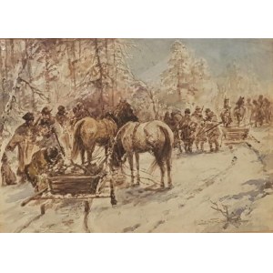 J. KONARSKI [1850-1918], Winter Hunting