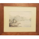 François STROOBANT (1819 -1916), Rhine Landscape, 1844.