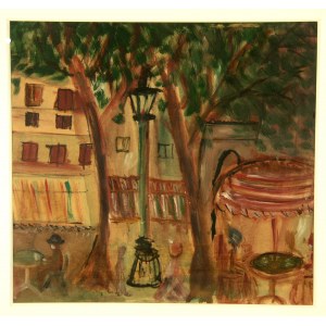 Zygmunt Menkes (1896 Lviv - 1986 Riverdale), Figure sulla terrazza di un caffè (52)