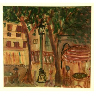 Zygmunt Menkes (1896 Lvov - 1986 Riverdale), Figuren auf der Terrasse eines Cafés (52)